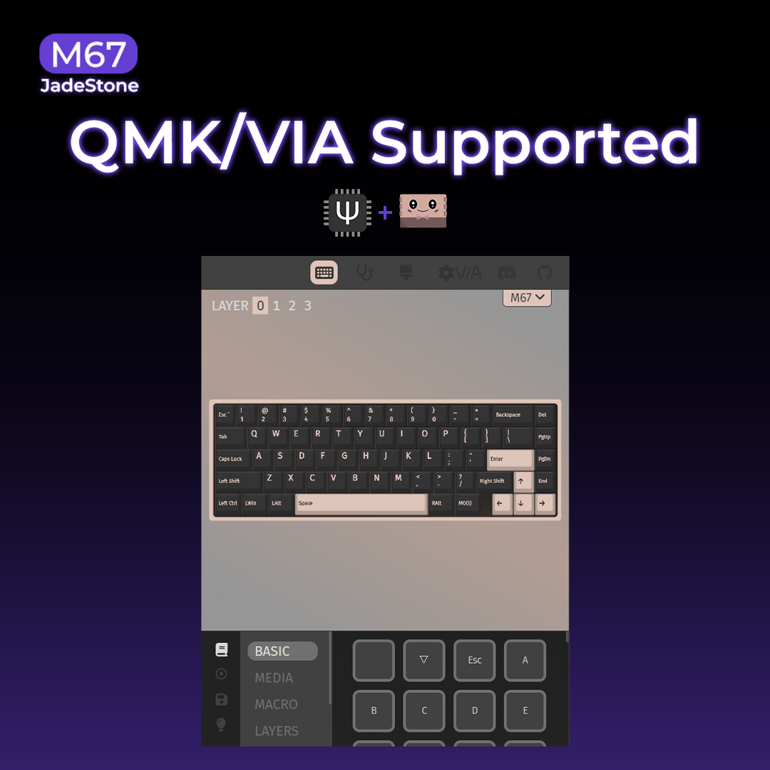 XVX M67 JadeStone Tri-Mode Mechanical Keyboard – Stellar White