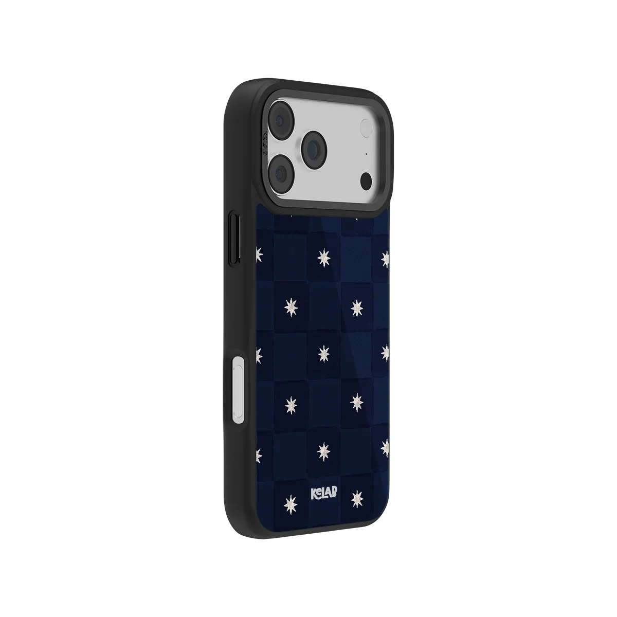 Celestial Check | Navy Checkered iPhone Case