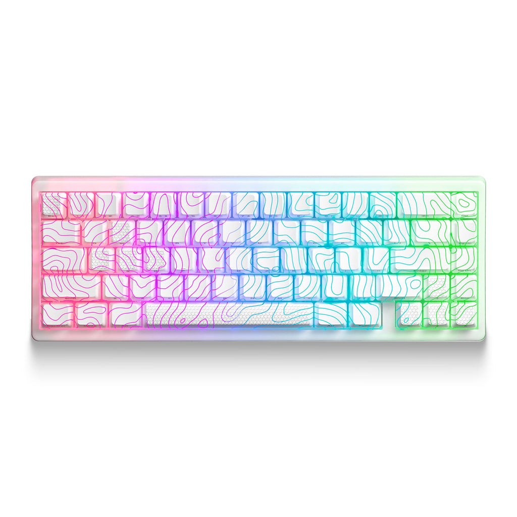 XVX M67 JadeStone Tri-Mode Mechanical Keyboard – Stellar White