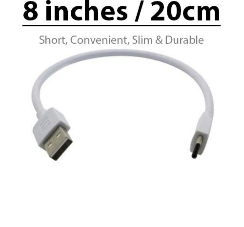 Plus Tech 10 Inches (2Xpack) Usb Type-C Cable Samsung S21 Fe Also Fast Quick Charges Plus Data Transfer! (White)