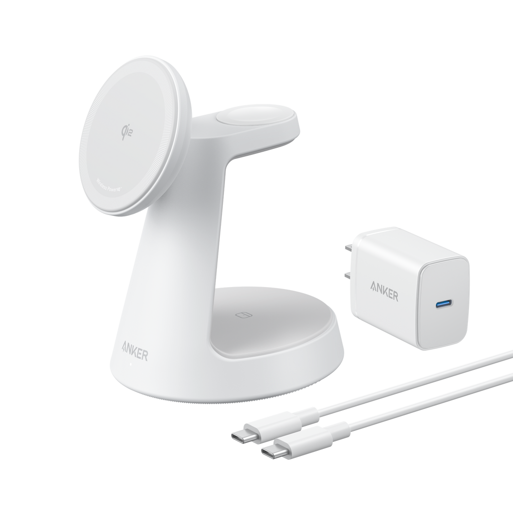 Anker MagGo 3-in-1 Wireless Charging Station – Dock Stand for iPhone, Apple Watch & AirPods