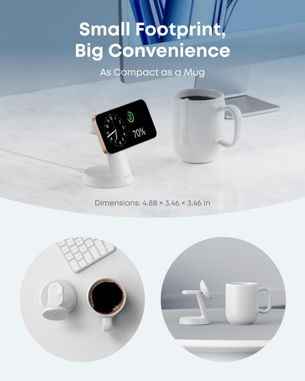 Anker MagGo 3-in-1 Wireless Charging Station – Dock Stand for iPhone, Apple Watch & AirPods
