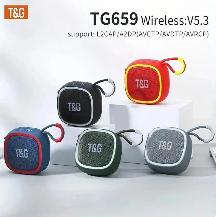 T&G TG659 Portable Wireless Speaker, IPX4 Waterproof Wireless Multifunctional Speaker