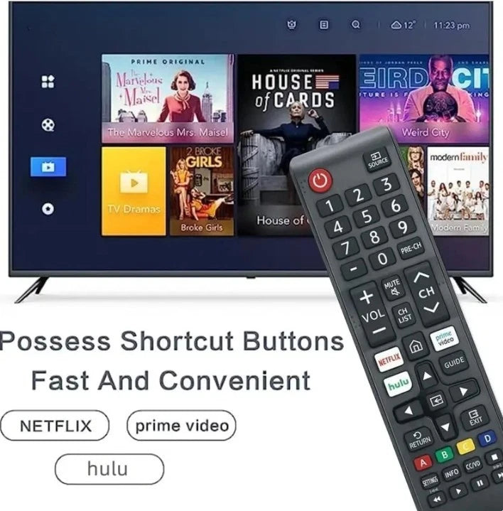 Remote Control For Samsung Smart TV 4K LED HDTV BN59-01315A Compatible with UN43