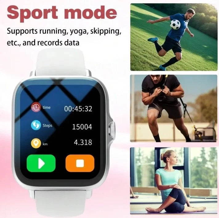 New Touch Screen Smart Watch Sports Bracelet HD Call & Fitness Tracking Step Cal