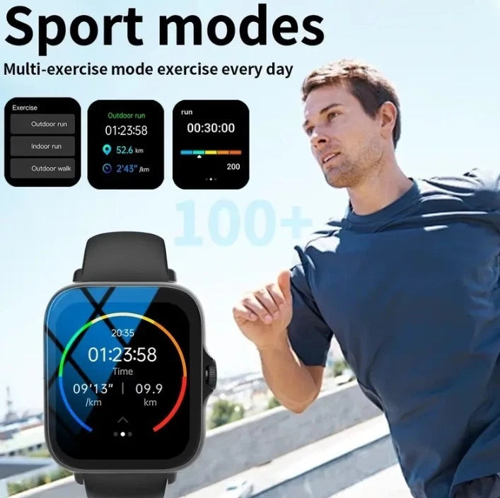 New Touch Screen Smart Watch Sports Bracelet HD Call & Fitness Tracking Step Cal