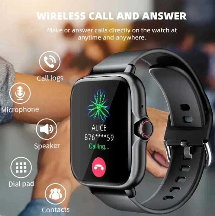 New Touch Screen Smart Watch Sports Bracelet HD Call & Fitness Tracking Step Cal