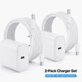 2-Pack 20W PD USB-C to Fast Charger & 6FT Cable Set For iPhone 14/13/1