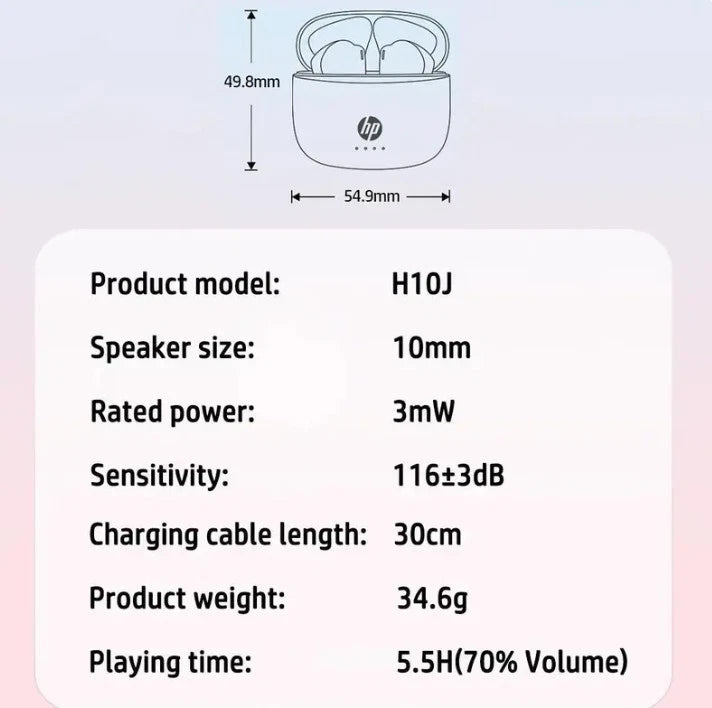 HP Earbuds, earbud headset, in Ear with headphones, ear buds Stereo Bass, IPX4 Water Resistance